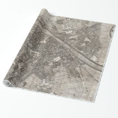 フィレンツェイタリア(1847年)のヴィンテージの地図 ラッピングペーパー (アンロールド)