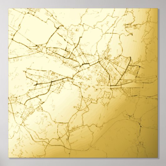 フィレンツェモダンイエレガントタリアの上品&ギフト地図 箔ポスター (正面)