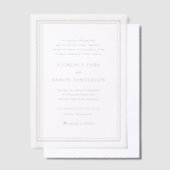 フィレンツェ優雅な結婚式 ベラム紙招待状 (オフセット)