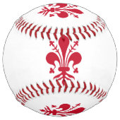 フィレンツェ国旗と愛国的なソフトボール。イタリア ソフトボール (正面)