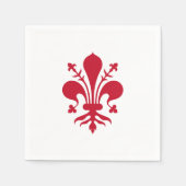 フィレンツェ国旗と愛国的紙のナプキン スタンダードカクテルナプキン (正面)