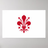 フィレンツェ国旗と額縁プリント（イタリア） ポスター (正面)