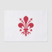 フィレンツェ国旗を持つ愛国的ティッシュペーパー 薄葉紙 (正面)