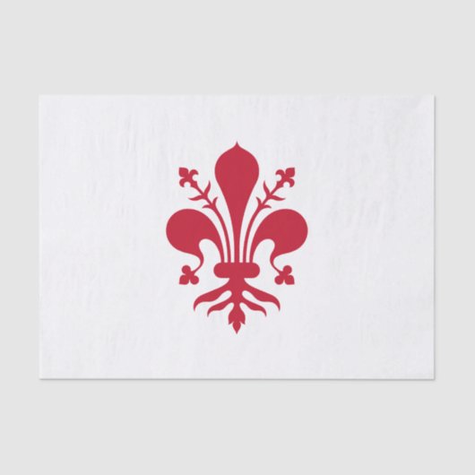 フィレンツェ国旗を持つ愛国的ティッシュペーパー 薄葉紙 (正面)