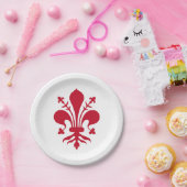 フィレンツェ国旗を持つ愛国的紙プレート ペーパープレート (パーティー)