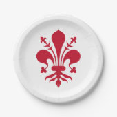 フィレンツェ国旗を持つ愛国的紙プレート ペーパープレート (正面)