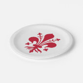 フィレンツェ国旗を持つ愛国的紙プレート ペーパープレート (アングル)