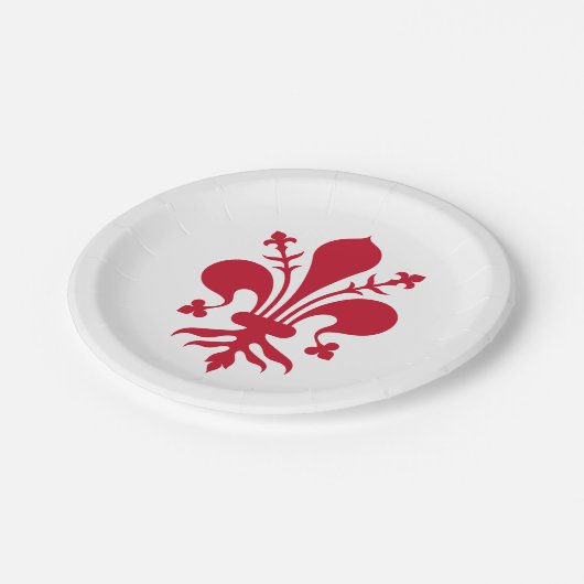 フィレンツェ国旗を持つ愛国的紙プレート ペーパープレート (アングル)