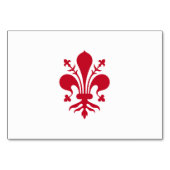 フィレンツェ国旗を掲げた愛国的なテーブルカード テーブルナンバー (裏面)