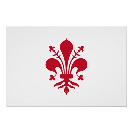 フィレンツェ国旗を掲げた愛国的な壁ポスター ポスター (正面)