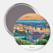 フィレンツェ夕日イタリア マグネット (正面/裏面)