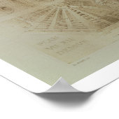 フィレンツェ大聖堂の平面図、断面図、立面図 ポスター (角)