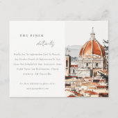 フィレンツェ大聖堂イタリアウォーター結婚カラー詳細 エンクロージャーカード (正面)