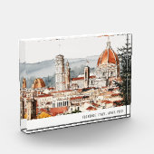 フィレンツェ大聖堂イタリア水彩旅行イタリアン施設 フォトブロック (左)