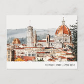 フィレンツェ大聖堂 イタリア 水彩画 イタリア旅行 ポストカード (正面)