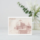 フィレンツェ屋上ヴィンテージ旅行 ポストカード (スタンド正面)