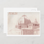 フィレンツェ屋上ヴィンテージ旅行 ポストカード (正面/裏面)
