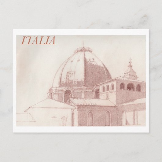 フィレンツェ屋上ヴィンテージ旅行 ポストカード (正面)
