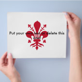 フィレンツェ州旗のあるフライヤー，イタリア チラシ (手)