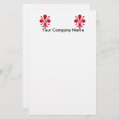 フィレンツェ州旗を持つ文房具，イタリア 便箋 (正面/裏面)