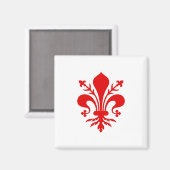 フィレンツェ市国旗のイタリアの記号 マグネット (正面/裏面)