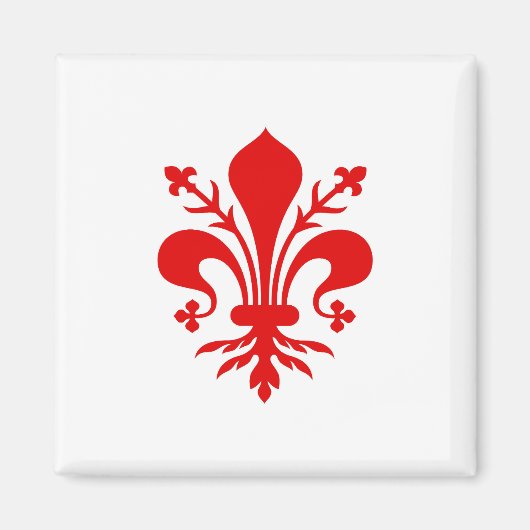 フィレンツェ市国旗のイタリアの記号 マグネット (正面)