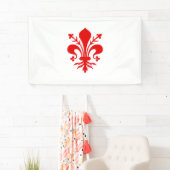 フィレンツェ市国旗のイタリアの記号 横断幕 (インサイチュ)