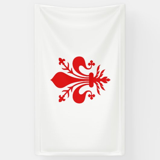 フィレンツェ市国旗のイタリアの記号 横断幕 (縦)