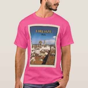 フィレンツェ旅行ポスター Tシャツ