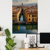 フィレンツェ水彩画 ポスター (ホームオフィス)