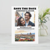 フィレンツェ結婚の目的地のカップルの写真イタリア セーブザデート (スタンド正面)