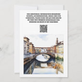 フィレンツェ結婚の目的地のカップルの写真イタリア セーブザデート (裏面)