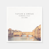 フィレンツェ結婚イタリア紙カクテルナプキン スタンダードカクテルナプキン (正面)