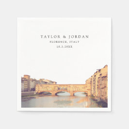 フィレンツェ結婚イタリア紙カクテルナプキン スタンダードカクテルナプキン