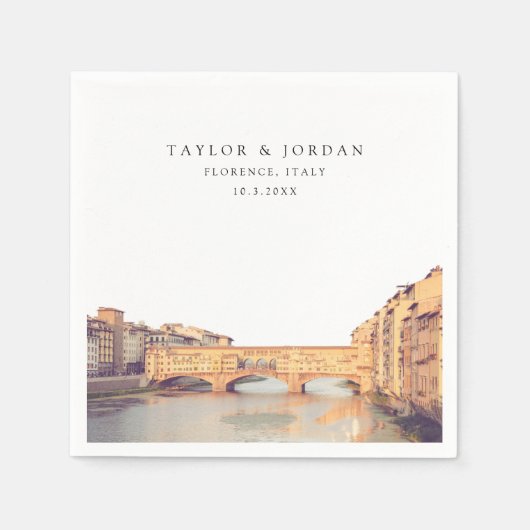 フィレンツェ結婚イタリア紙カクテルナプキン スタンダードカクテルナプキン (正面)