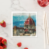 フィレンツェ結婚イタリア風光明媚な夏のナプキン スタンダードカクテルナプキン (インサイチュ)