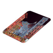 フィレンツェ芸術的イタリア通りシーンwithドゥオーモ マグネット (左側)