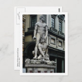 フィレンツェ葉書、ヘラクレスとカカスの像 ポストカード (正面/裏面)