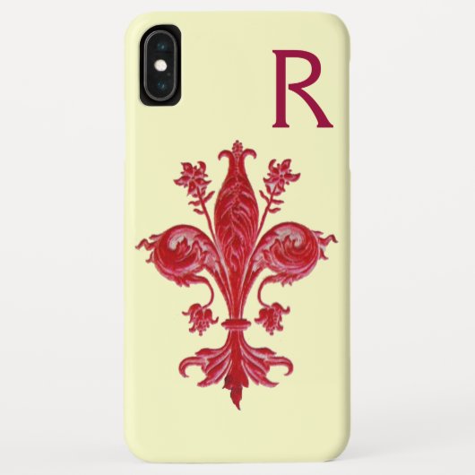 フィレンツェ赤ユリ(紋章の)フラ・ダ・リモノグラム Case-Mate iPhoneケース (裏面)