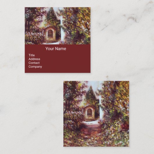 フィレンツェ静かトスカーナの風景の茶色の秋 スクエア名刺 (正面/裏面)