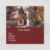 フィレンツェ静かトスカーナの風景の茶色の秋 スクエア名刺 (正面)