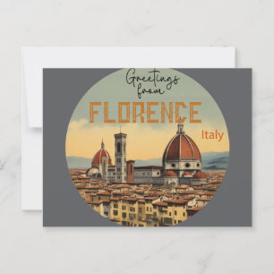 フィレンツェ・イタリアからの挨拶 ポストカード