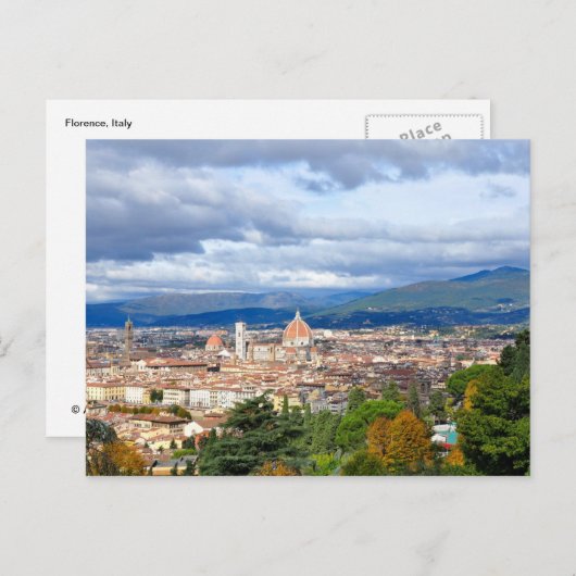 フィレンツェ、イタリアのはがき ポストカード (正面/裏面)