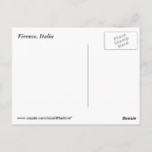 フィレンツェ、イタリアのはがき ポストカード (裏面)