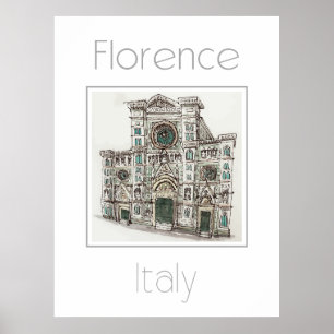 フィレンツェ・イタリアの旅行ポスター ポスター