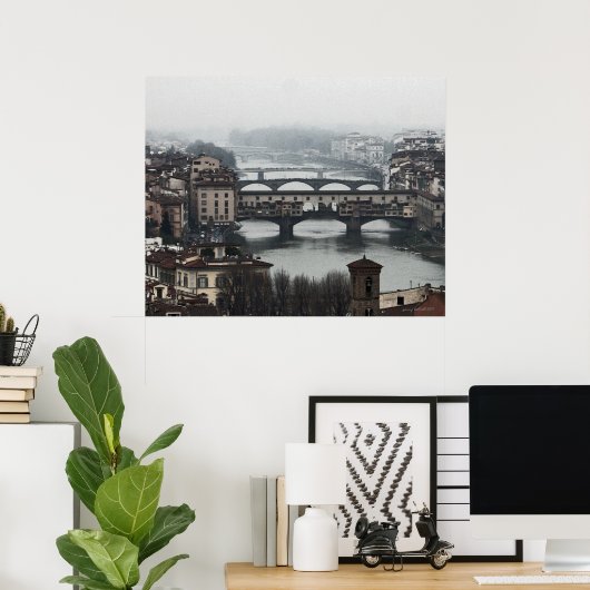 フィレンツェ・イタリアの橋 ポスター (ホームオフィス)
