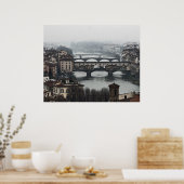 フィレンツェ・イタリアの橋 ポスター (キッチン)
