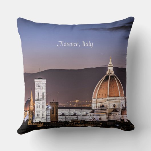 フィレンツェ、イタリアの街並み写真、 クッション (裏面)