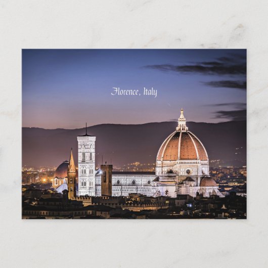 フィレンツェ、イタリアの街並み写真 ポストカード (正面)