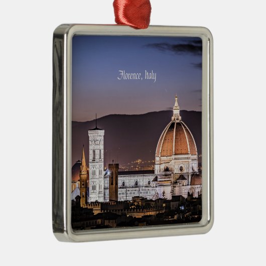 フィレンツェ、イタリアの街並み写真、 メタルオーナメント (右)